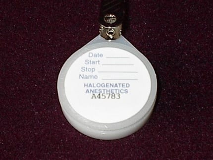 anesthesia machine replacement parts waste gas monitory badge